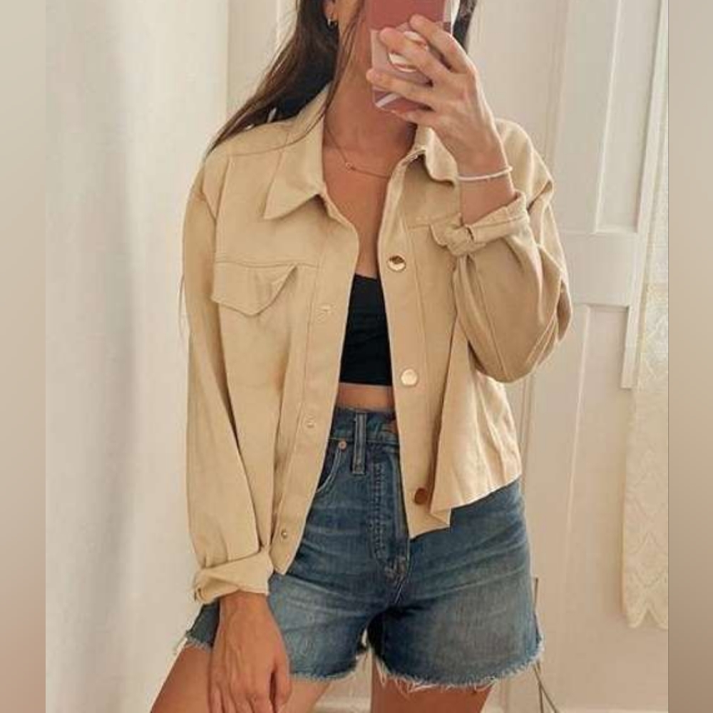 Joie Camel Utility Light Weight Jacket Coat Women